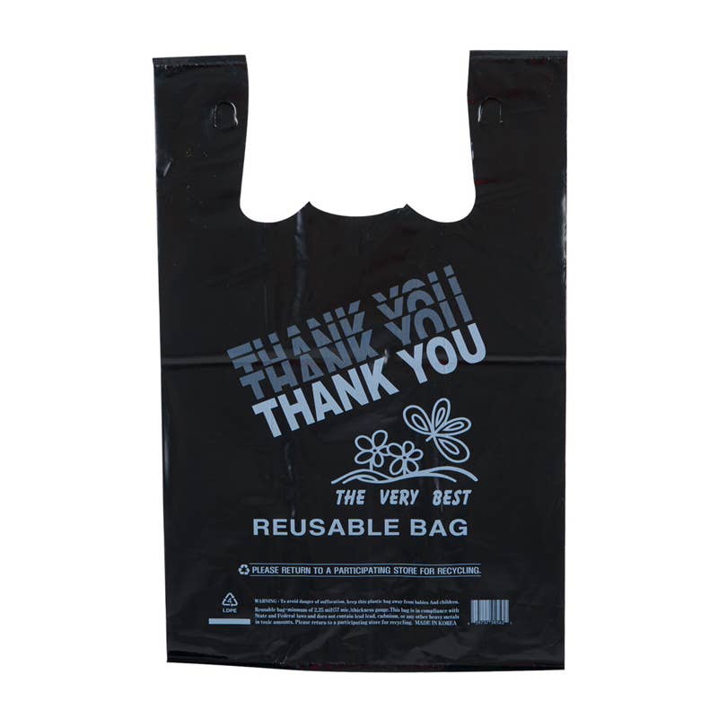 Deluxe Import Trading – wholesale Livsmedels-/Shoppingväska – 200 st återanvändbar påse - 21x13'' - Svart0