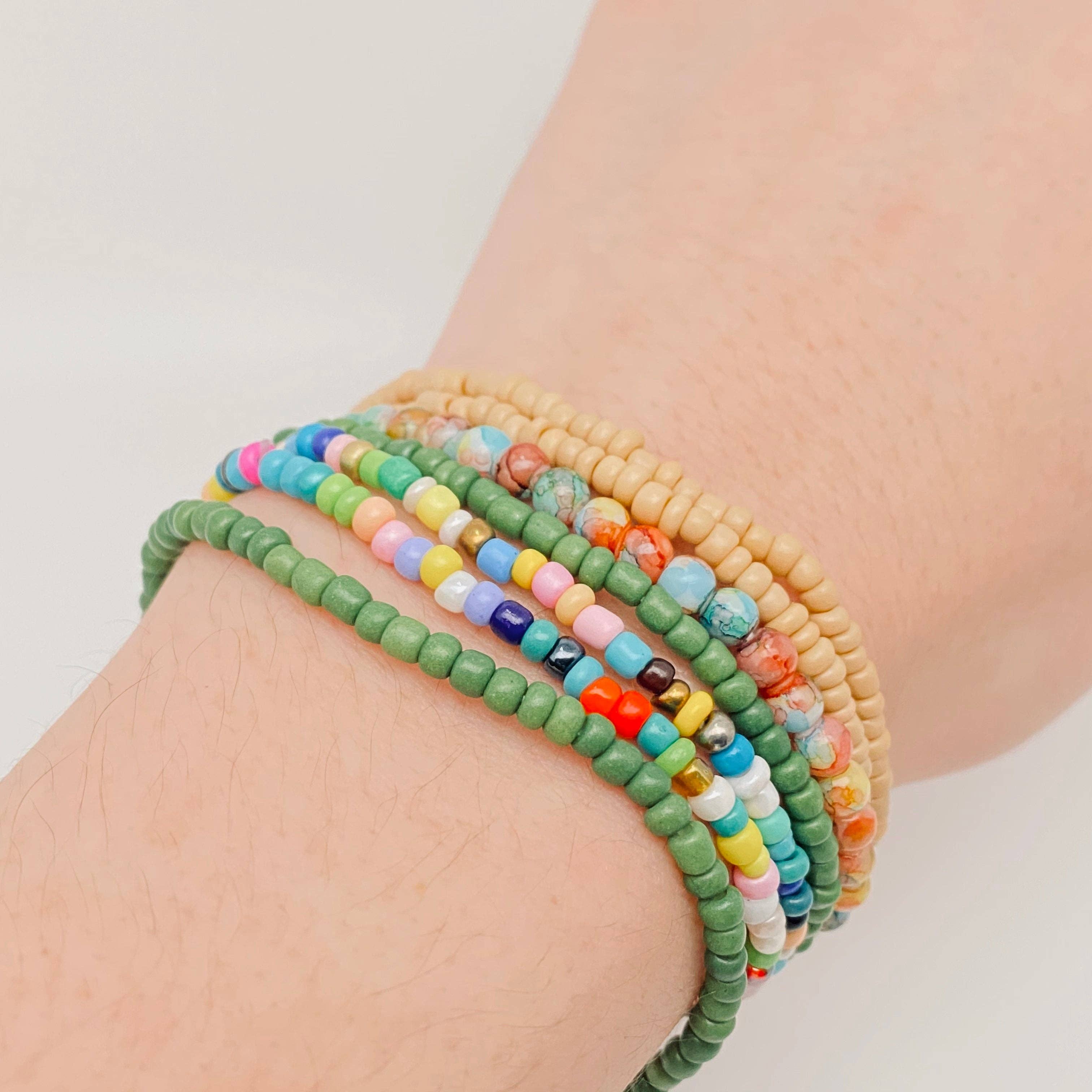 Mio Queena - Wholesale Jewelry Set - Multi Pieces Set Bohemia Hand-woven Rice Beads Bracelet5