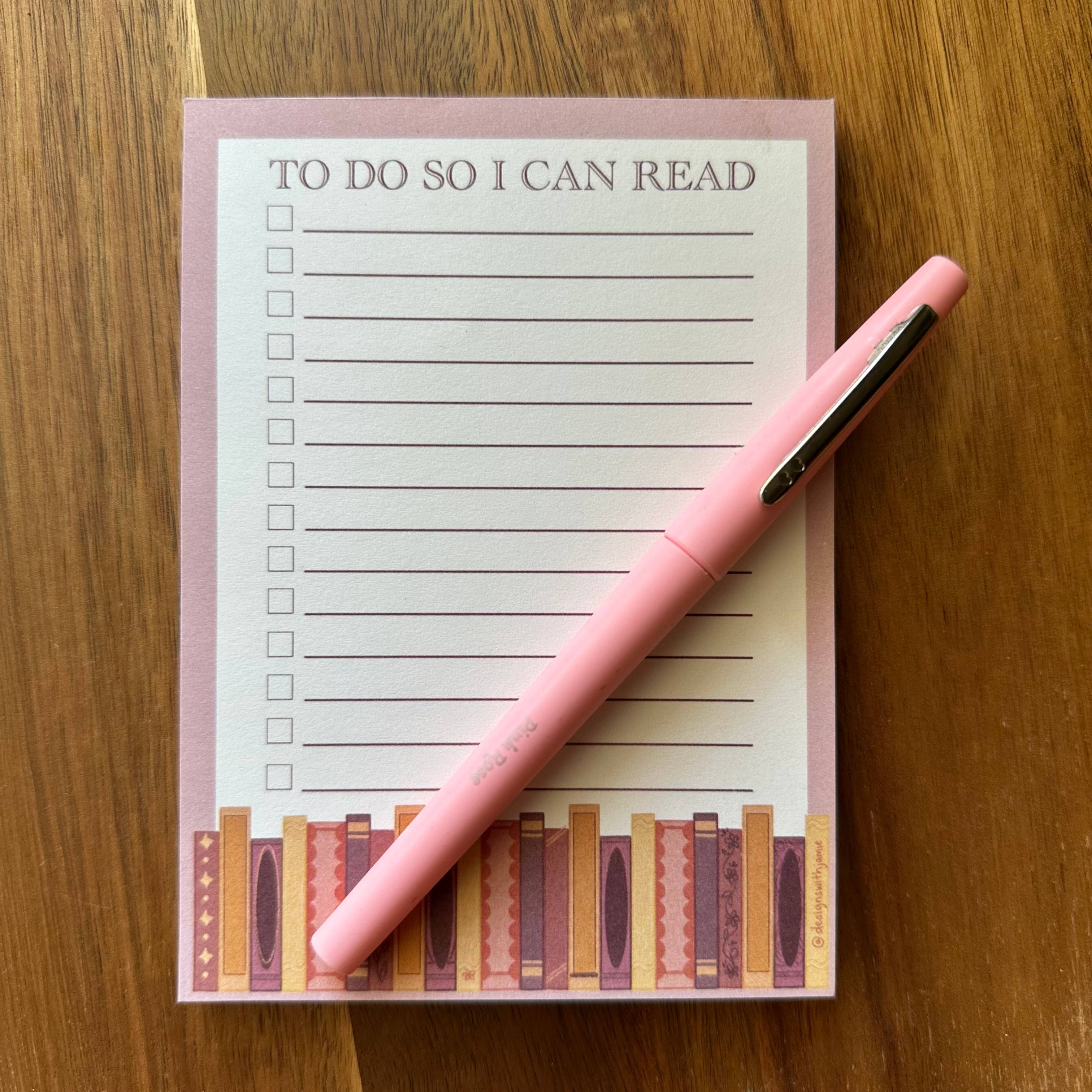 Designs with Jamie - Wholesale Notepad - To Do So I Can Read Notepad2