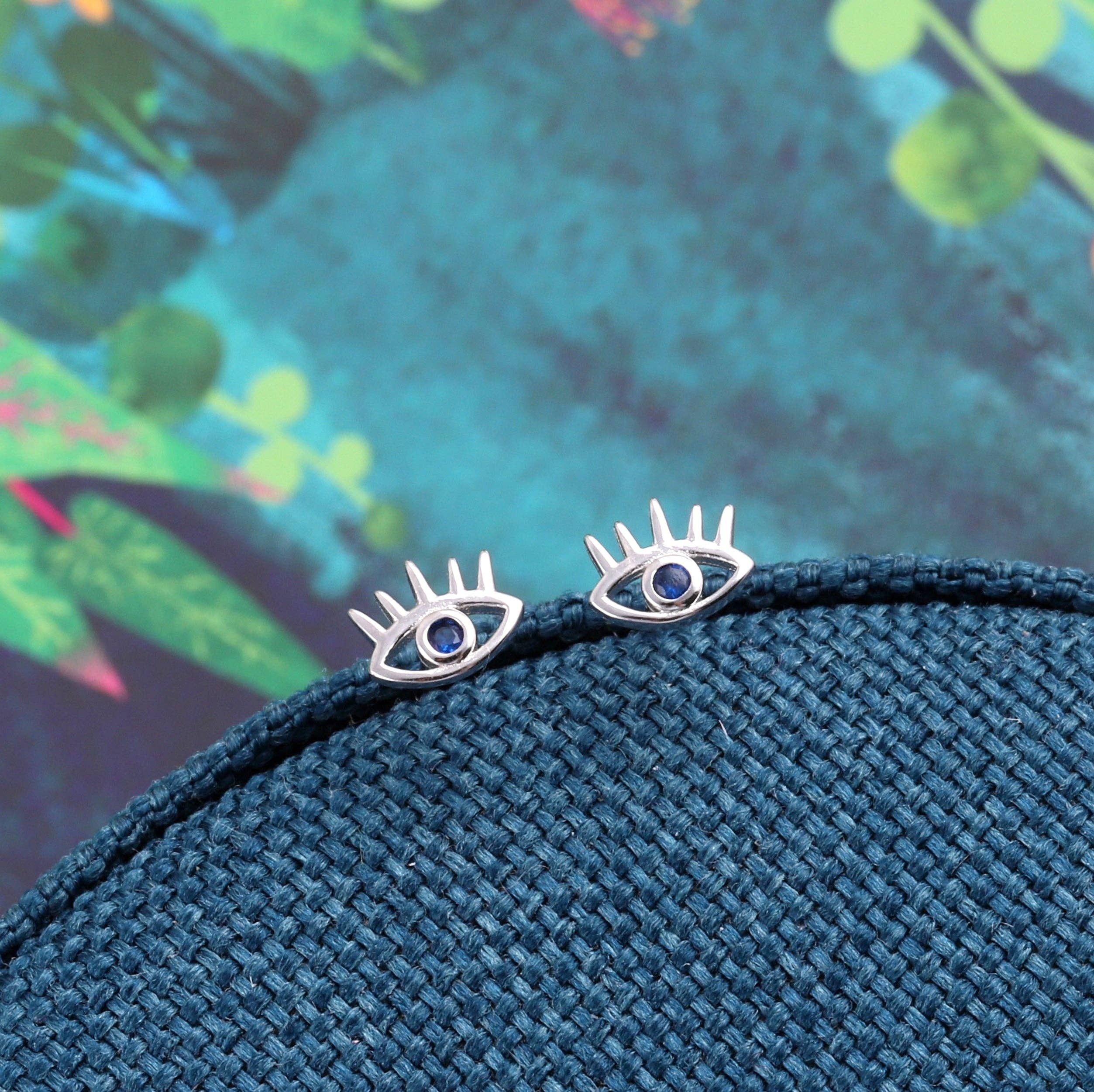 Attic creations – wholesale Stud/post earrings – TT71016 THE DEVIL Evil Eye Earrings with Lashes2