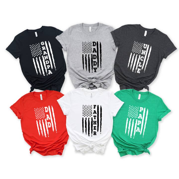 American Dad Shirt, USA Flag Daddy Shirt, American Uncle for wholesale by Tee Story