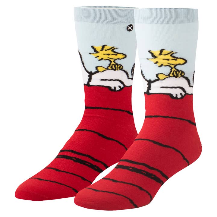 Odd Sox - Wholesale Socks - Men's - Snoopy & Woodstock - Mens Crew Straight
