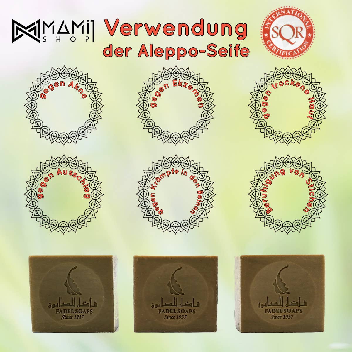 MaMi1Shop - Vente Pains de savon - Savon d'Alep naturel 125 g MAmi L, savon à l'huile d'olive et huile de laurier5