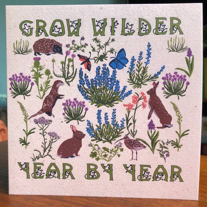 Birthday Card Grow Wilder Year by Year Meadow for wholesale by Giverly of Dunbar Greeting Cards