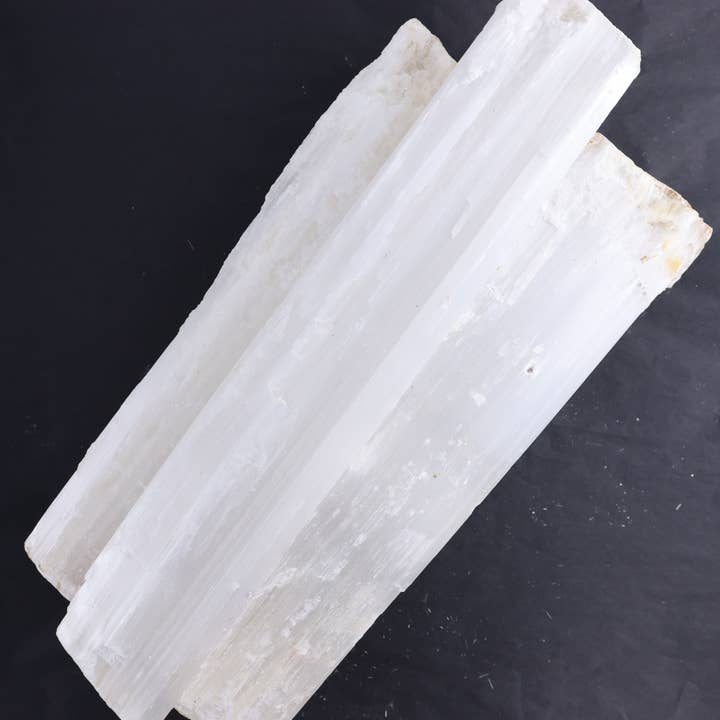 Selenite Logs Set of 3 for wholesale by Mi Esperanza Minerals