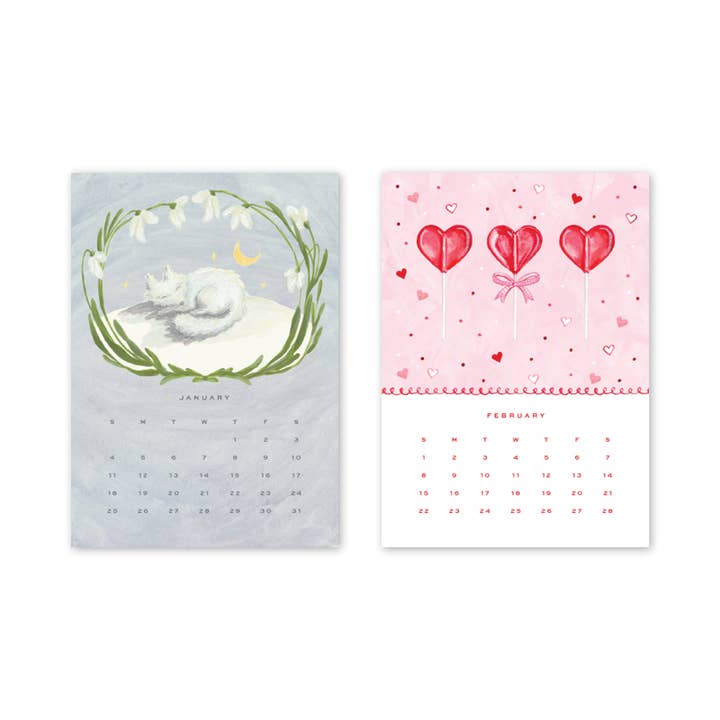 Dogwood Hill - Wholesale Calendar - 2026 Desktop Calendar with Easel