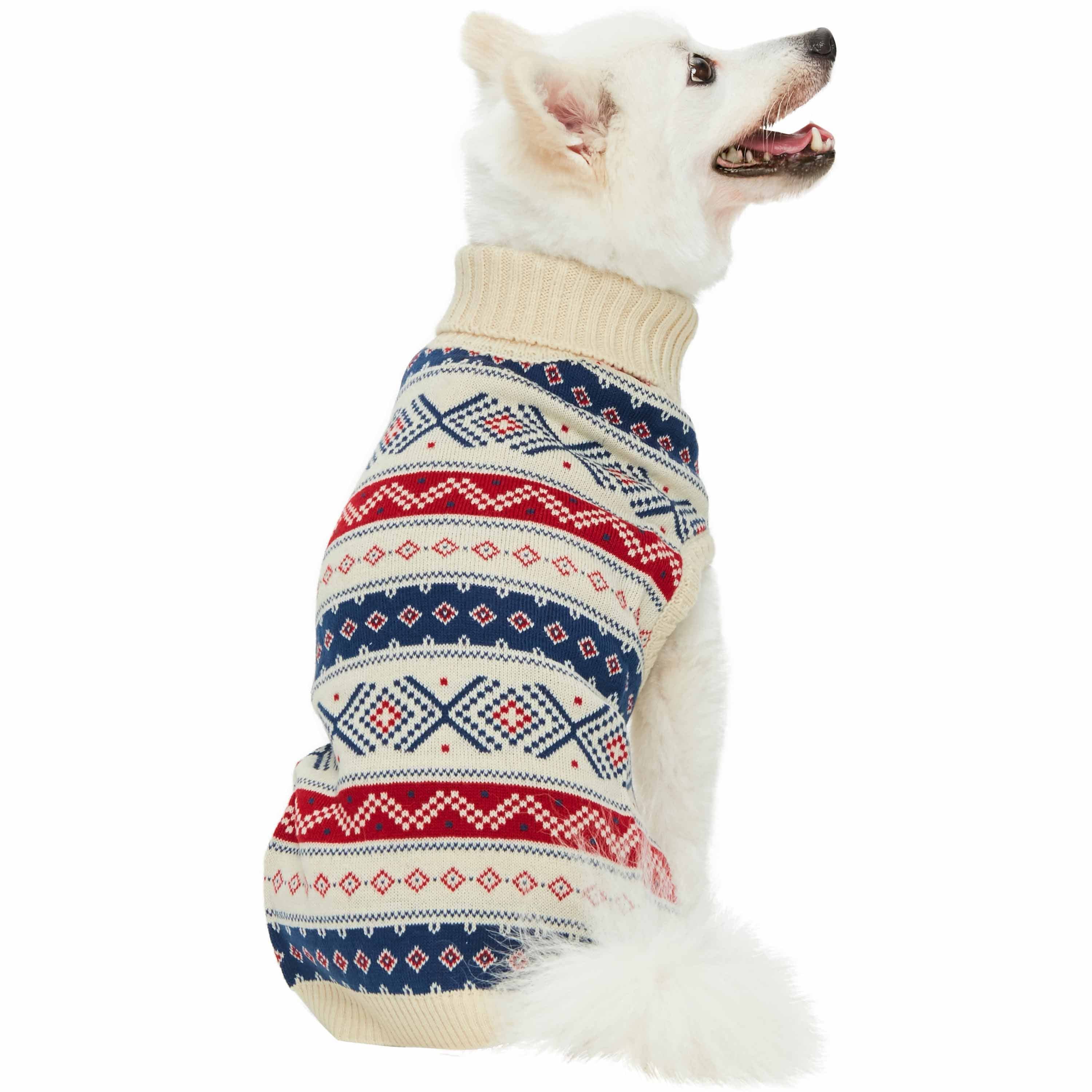Blueberry Pet - Wholesale Pet Sweater - Dog - Custom-Knit & Dyed Holiday Family Sweater in Cream White0