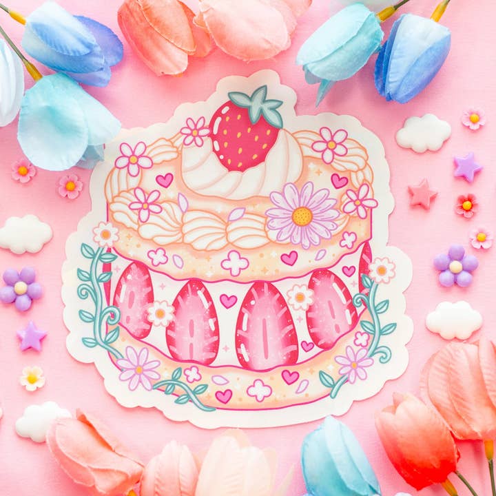 Unicorn Eclipse - Wholesale Suncatcher - Strawberry Cake Suncatcher Sticker4