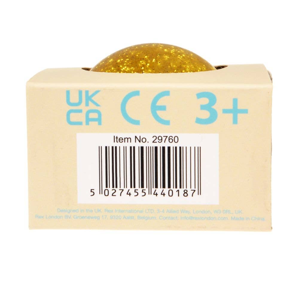 Bobangles - Wholesale Sensory ball – Baby - Rex London Glitter Bouncy Ball - Gold dog2