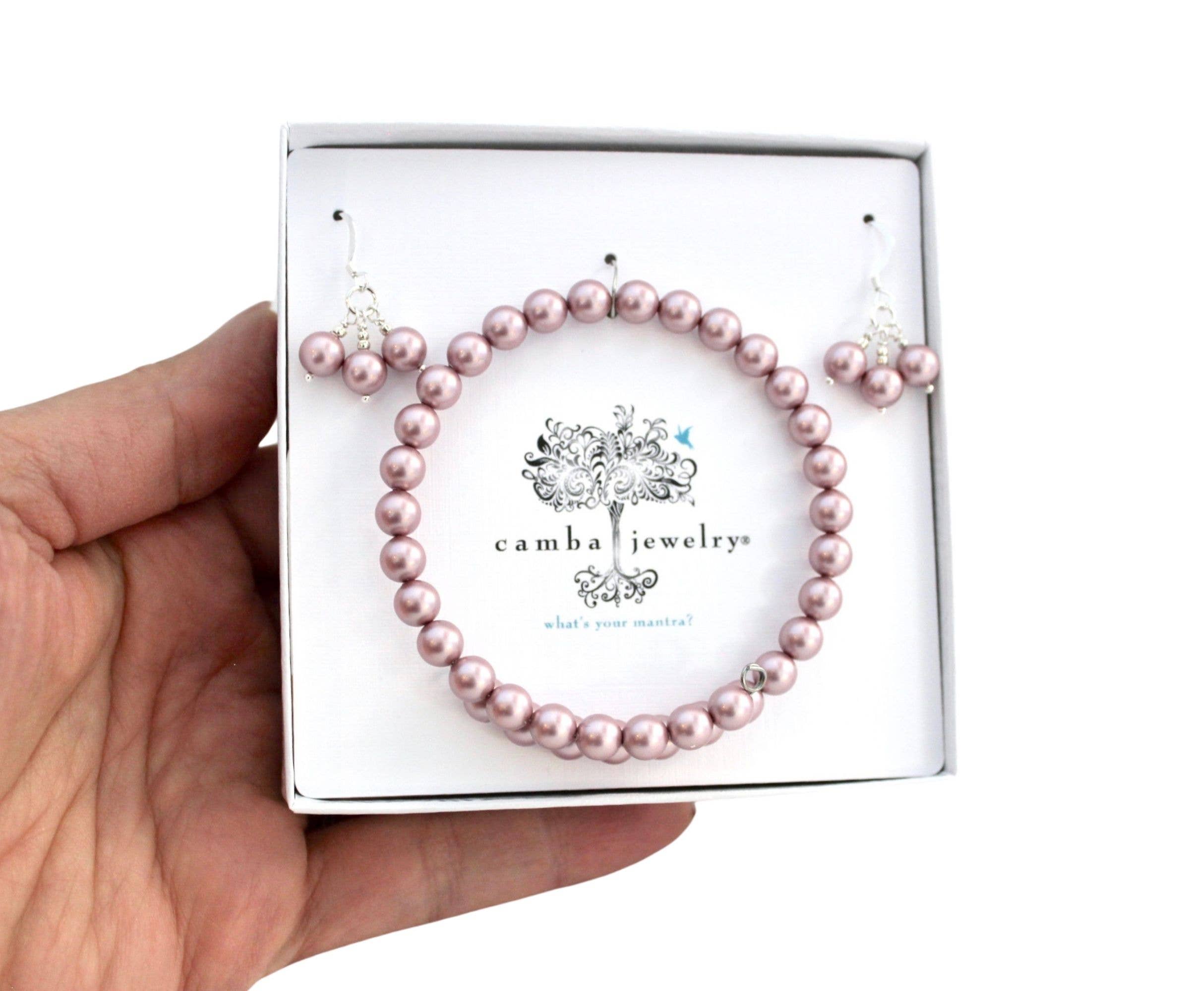 Camba Jewelry - Wholesale Jewelry Set - Swarovski Pearl Bracelet/Earrings Set3