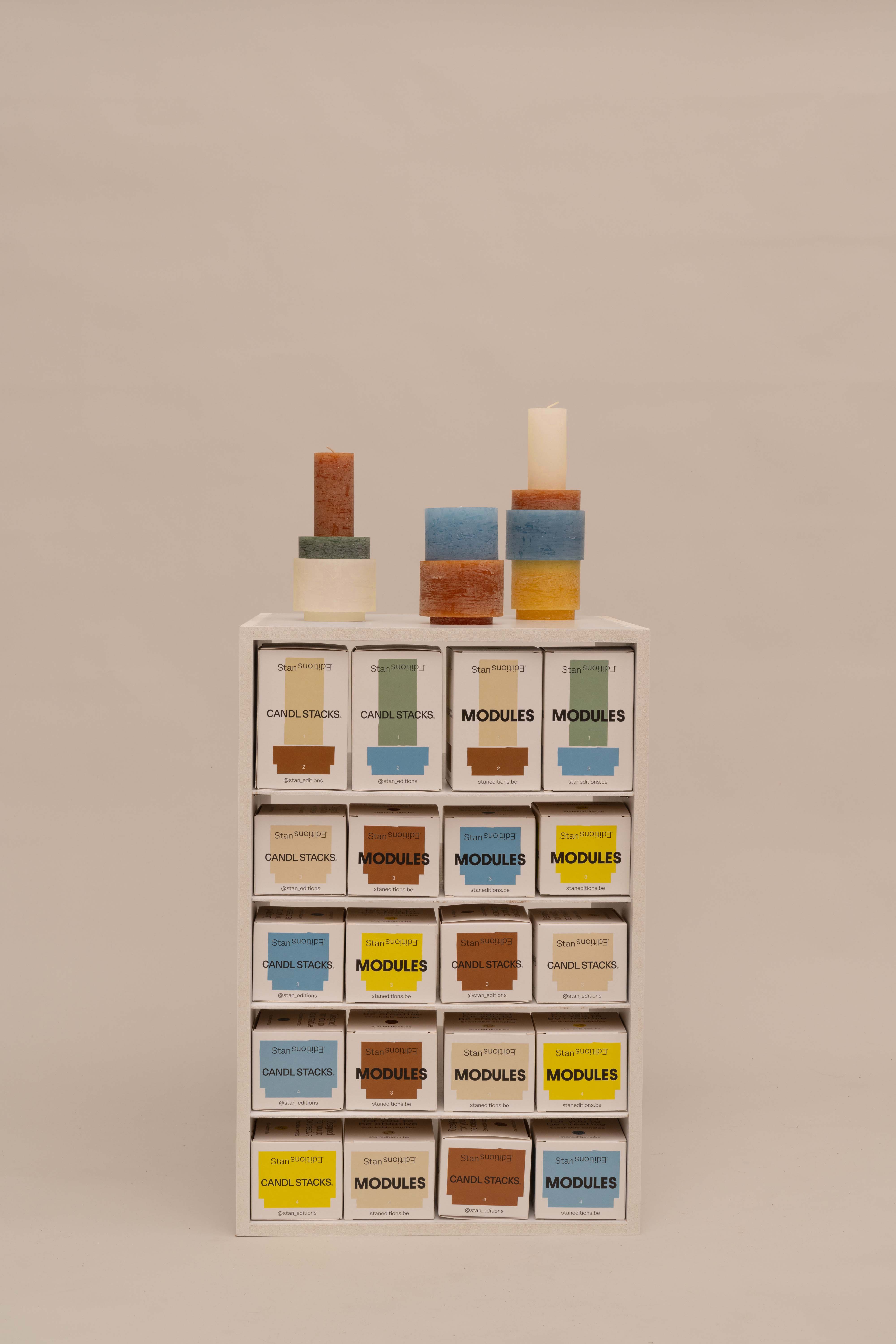 Stan Editions - Vente Bougies piliers - MODULES pour présentoir (rempli) (présentoir offert pour commande > 750 €)5
