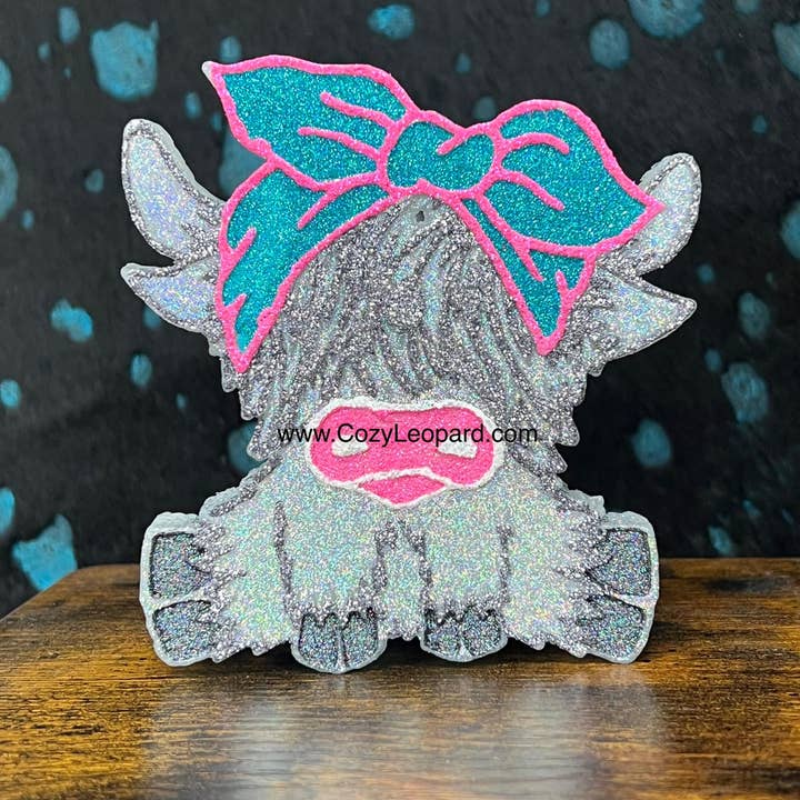 Cozy Leopard Boutique - Wholesale Car Freshener - Women's - Highland Cow Car Freshie1