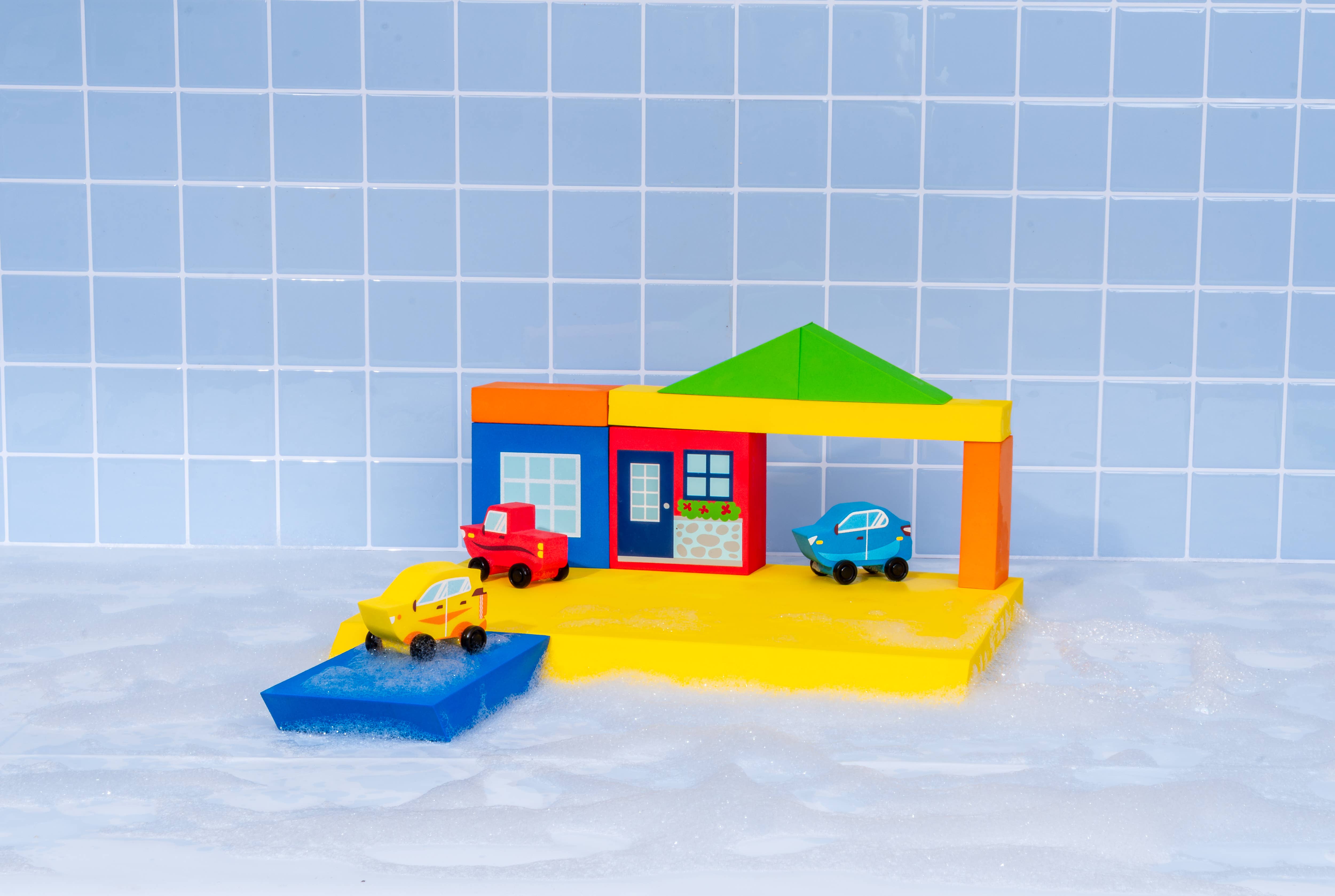 Just Think Toys - Wholesale Building Set - Kids - BathBlocks Floating Cars Set - New!6