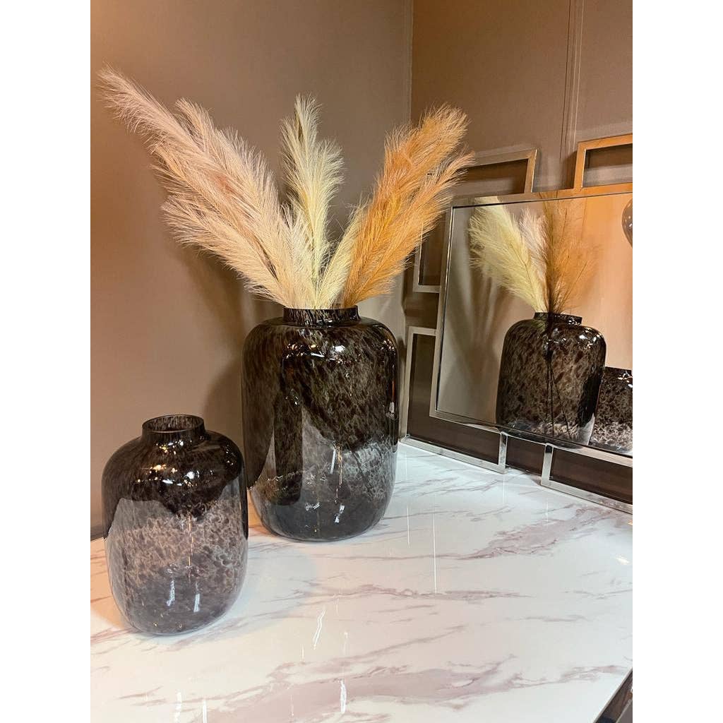 Luxury Living - Wholesale Vase - Cheetah Vase Smoke Large1