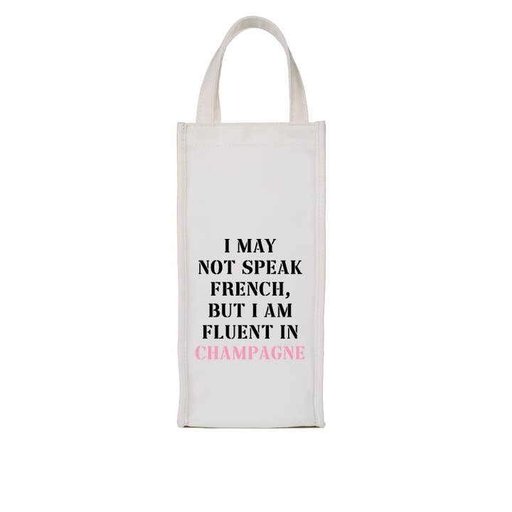 Toss Designs - Wholesale Wine Tote - Wine Bag - Speak French
