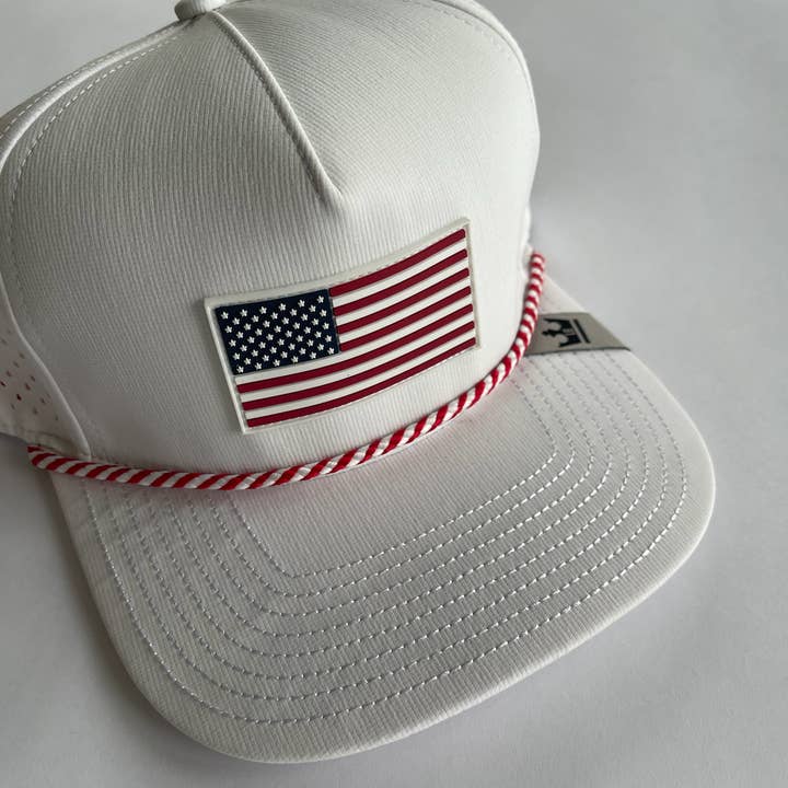 America250🇺🇸 USA Vlag Vintage Trucker Pet voor wholesale door AshleighDesignCo