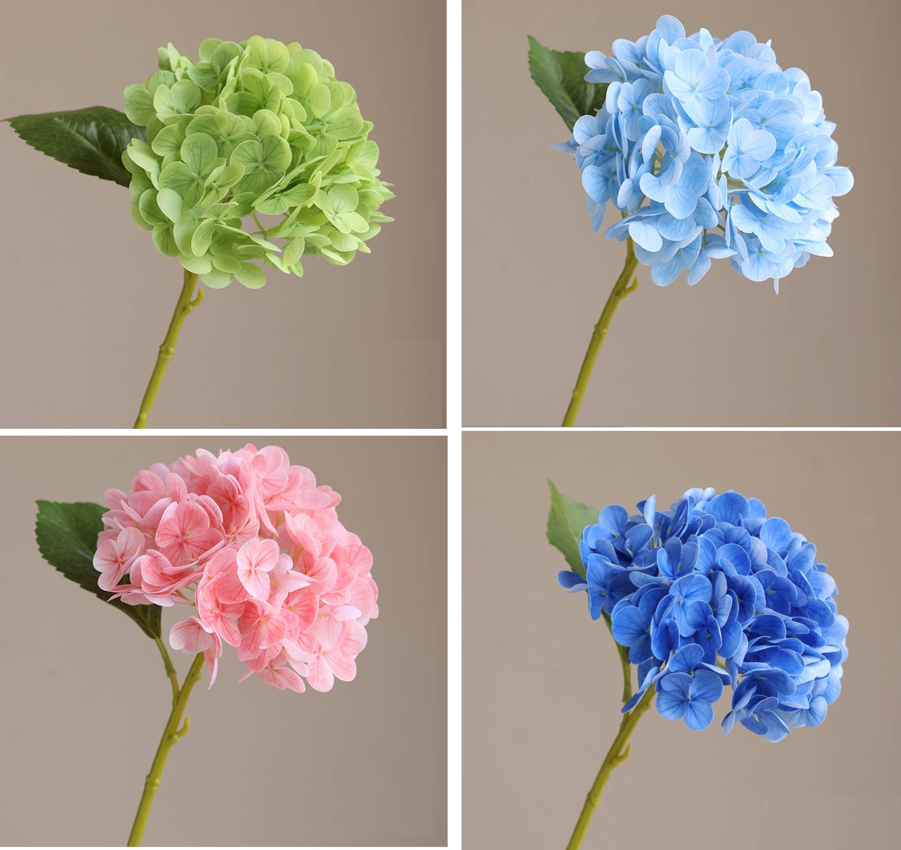 Angel Isabella - Wholesale Artificial Flowers - 12.5"Real Touch lifelike Hydrangea-6”bloom16
