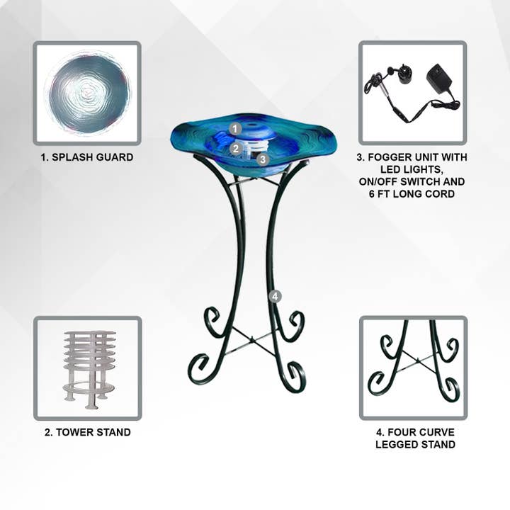 XBrand - Wholesale Electronic Diffuser - XBrand Blue Floor Aromatherapy Mist Fountain/Aroma Diffuser