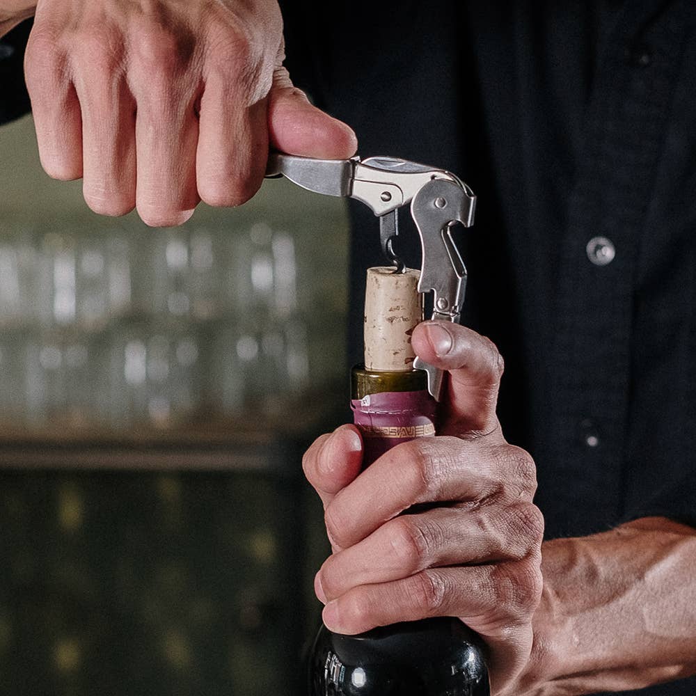 A Bar Above - Wholesale Bottle/Wine Opener - Wine Opener, Stainless Steel Handle with Black Corkscrew3