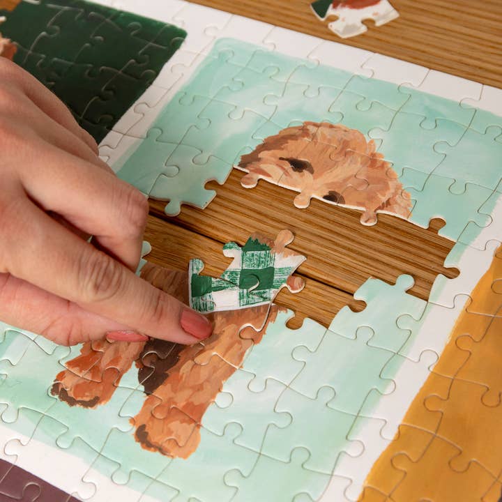 1canoe2 | One Canoe Two Paper Co. - Venta al por mayor Puzle - Adultos - Puzle de 500 piezas con forma de cuadrícula para perros Furry Friends
