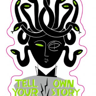Medusa Vinyl Sticker for wholesale by Pier Six Press