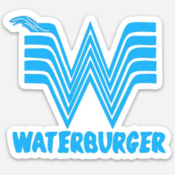 Paper Vibes - Wholesale Sticker - Waterburger Vinyl Sticker - Whataburger Sticker1