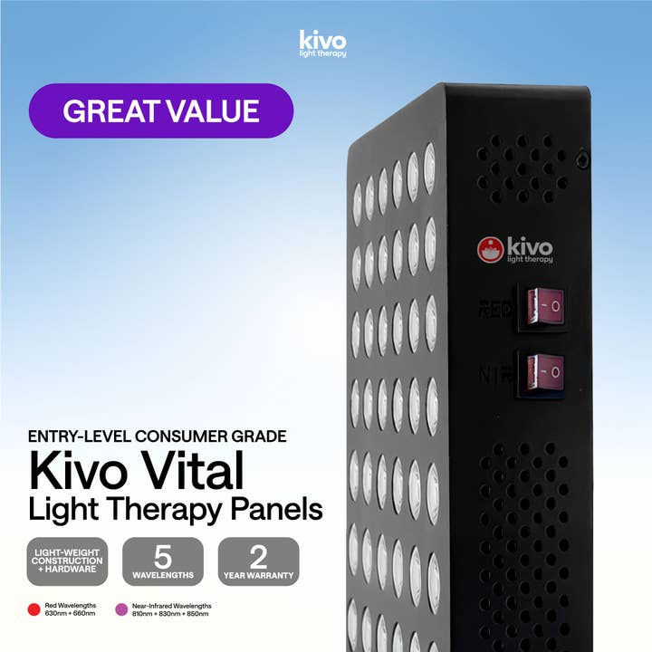 Kivo Vital Panels: Entry-Level Consumer Grade Light Therapy Panels for wholesale by Kivo Red Light Therapy