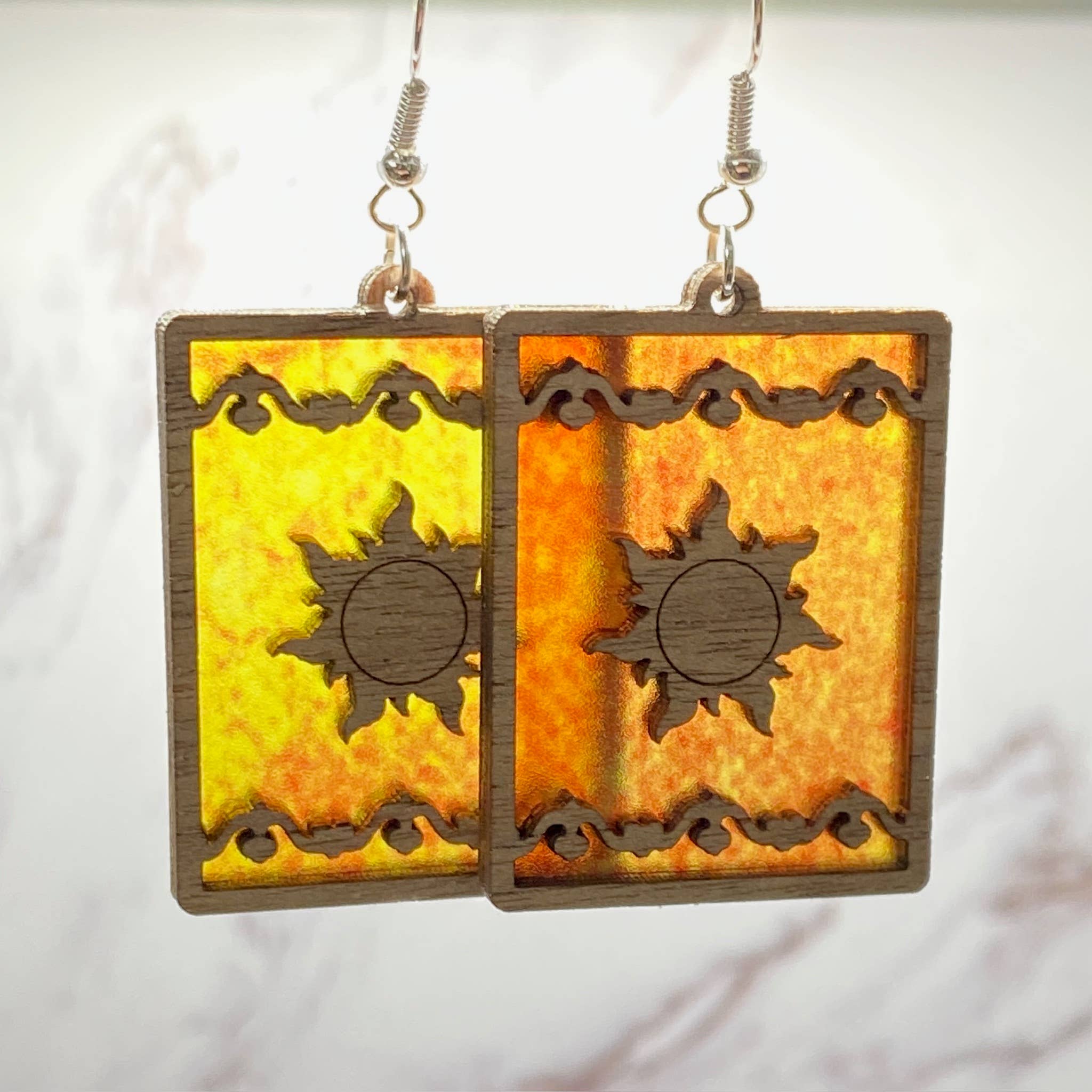 KL Design Works - Wholesale Dangle earrings - Dangle Earrings - Floating Sky Lantern - Double Sided0