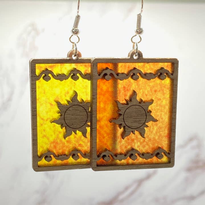 KL Design Works - Wholesale Dangle earrings - Dangle Earrings - Floating Sky Lantern - Double Sided