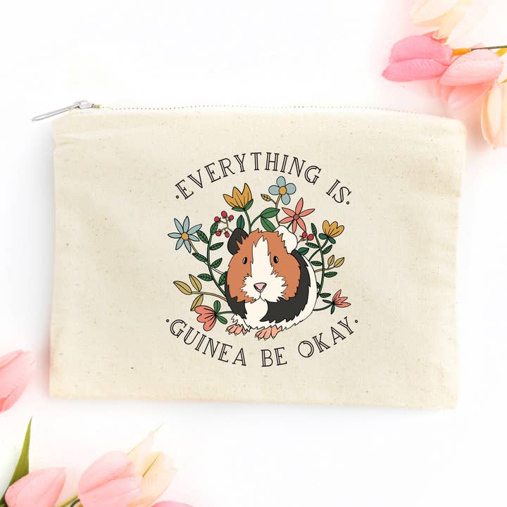Guinea Pig Cosmetic Bag, Pencil Case, Makeup Bag, Toiletry for wholesale by Remember November, Inc