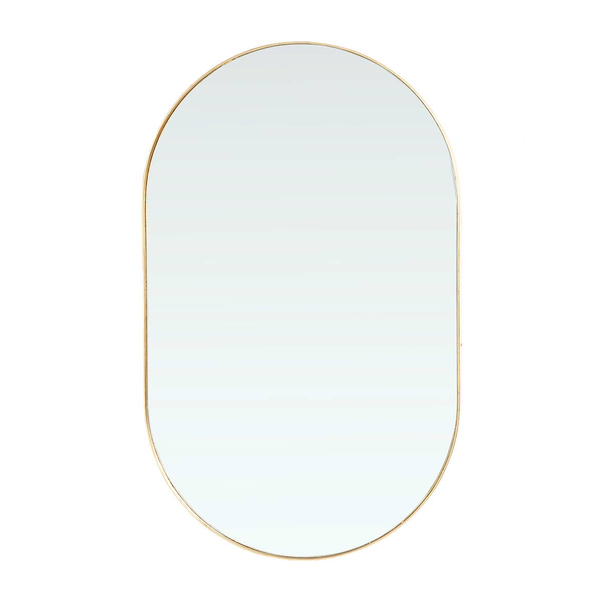 Gdeco - Wholesale Wall Mirror - Golden Oval Mirror. 44X72Cm1