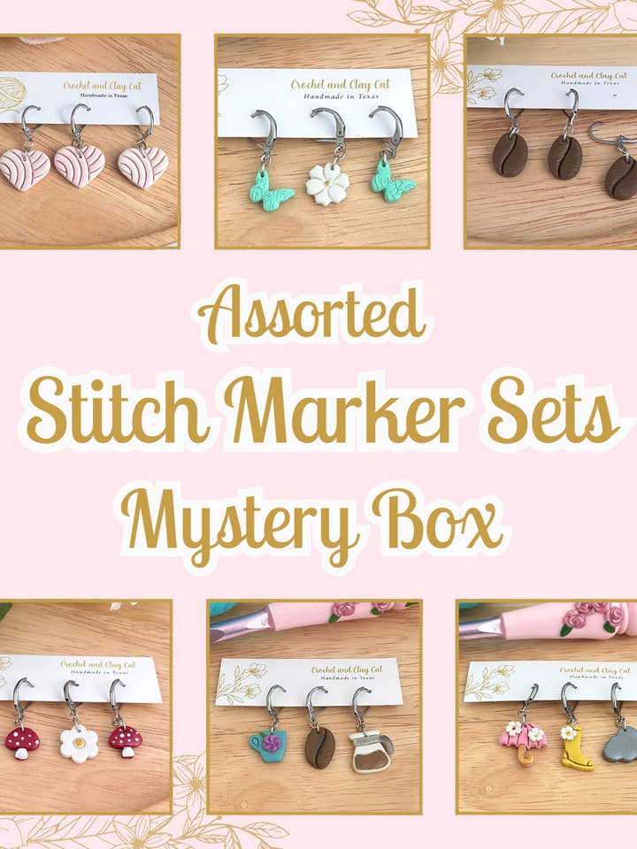 Stitch Marker Packs Assorted Bundle for wholesale by Crochet and Clay Cat