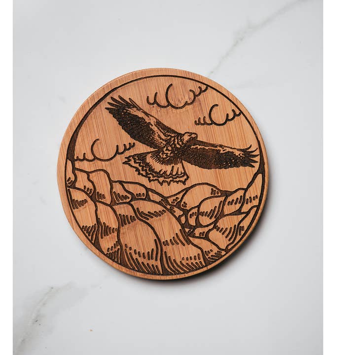 Eagle Heights Coaster for wholesale by Dom Chi Designs