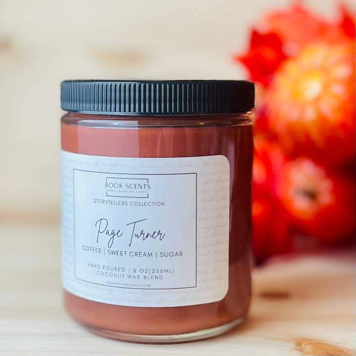 Page Turner | Book Scented Candle for Book Lovers for wholesale by Book Scents Candles