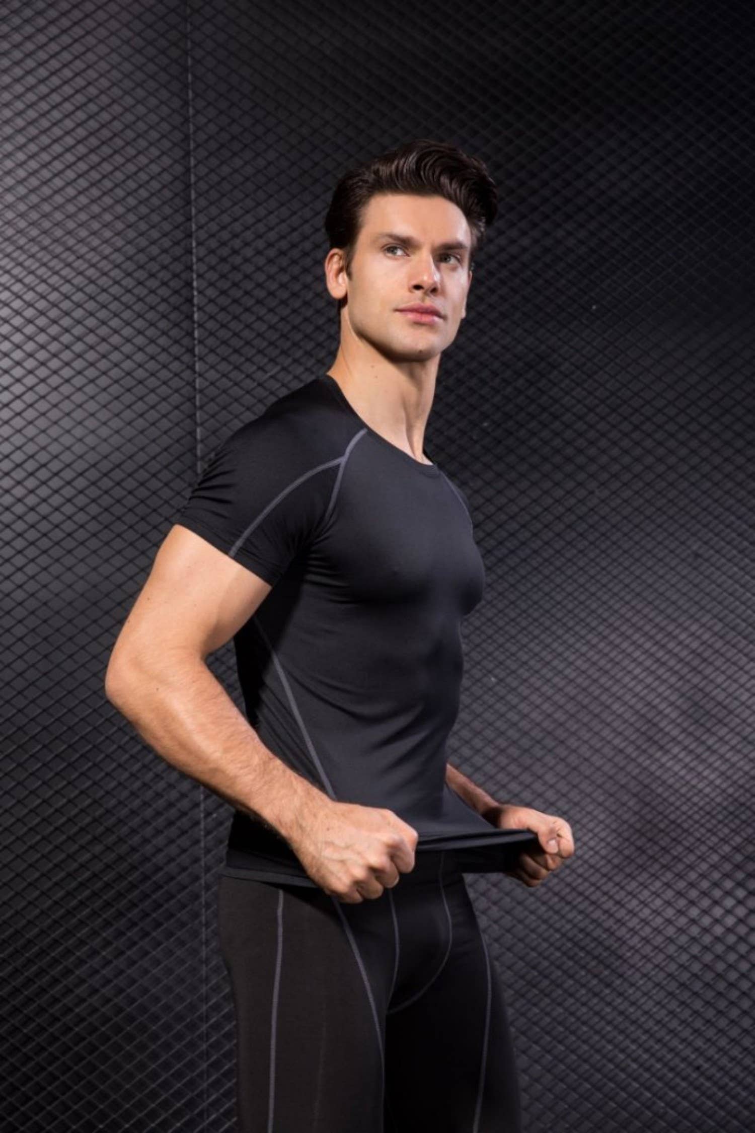 Active by Anna-Kaci - Wholesale Athletic Top - Men's - Men's Compression Short Sleeve Athletic T-Shirt2