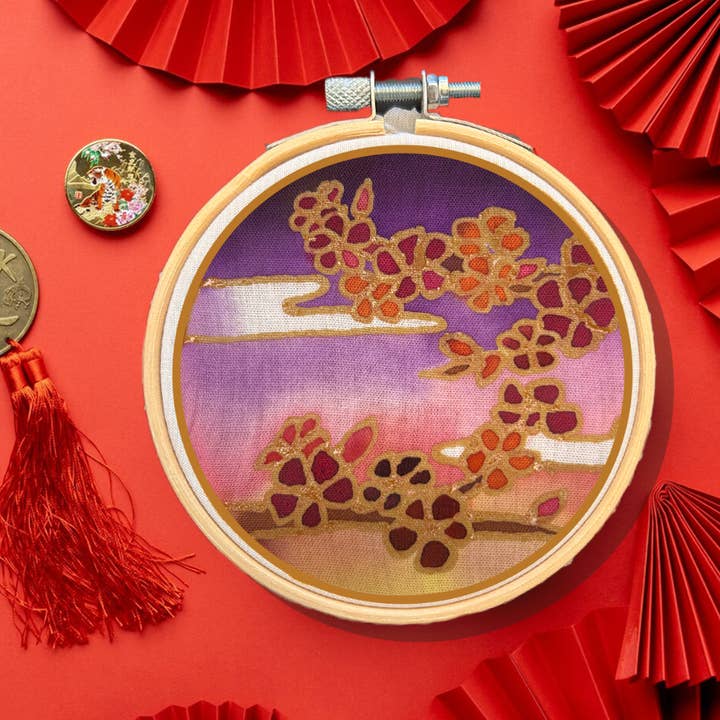 Mini Batik Craft Kit - Plum Blossom for wholesale by YING Modern Batik