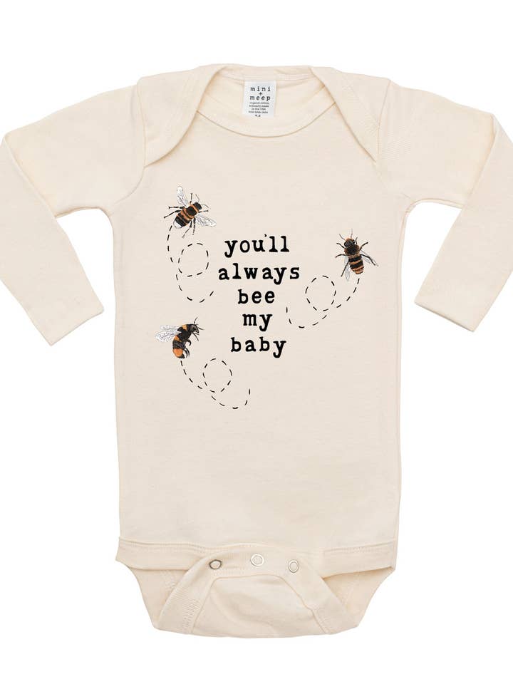 You'll Always Bee My Baby | Organic Unbleached Snappie, Long for wholesale by mini + meep