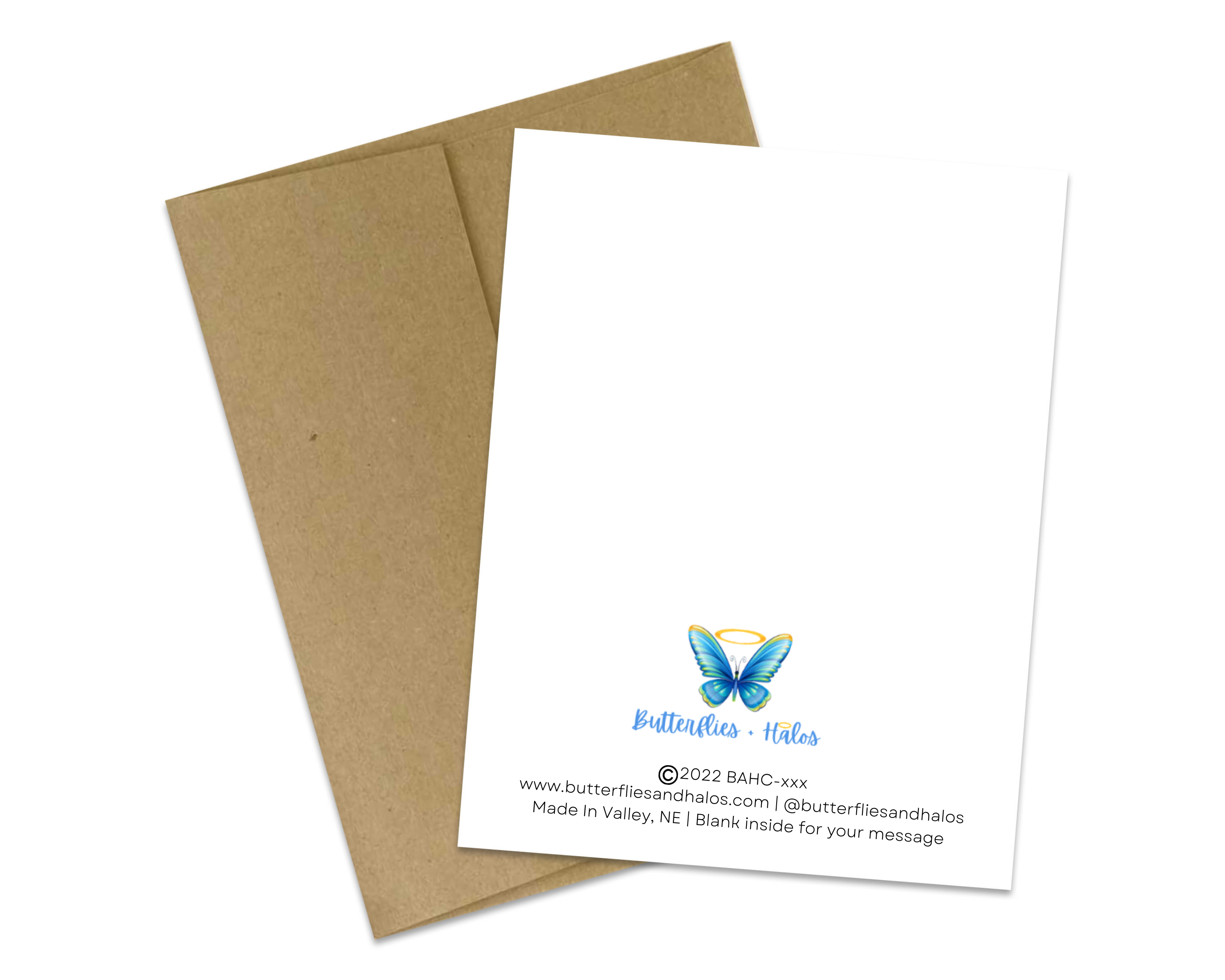 Butterflies + Halos - Wholesale Sympathy Card - Empathy & Grief Card - "Semi-Colon" Sentiment1