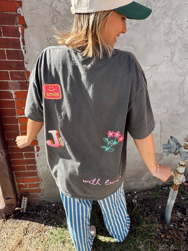 Jules Co - Wholesale T-Shirt (Graphic) - Women's - Patchwork Tee