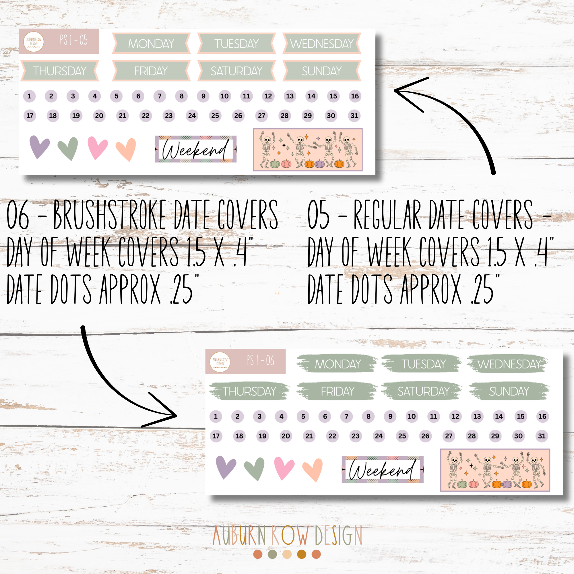 Auburn Row Design - Wholesale Planner - Pastel Halloween Vertical Weekly Planner Kit 3