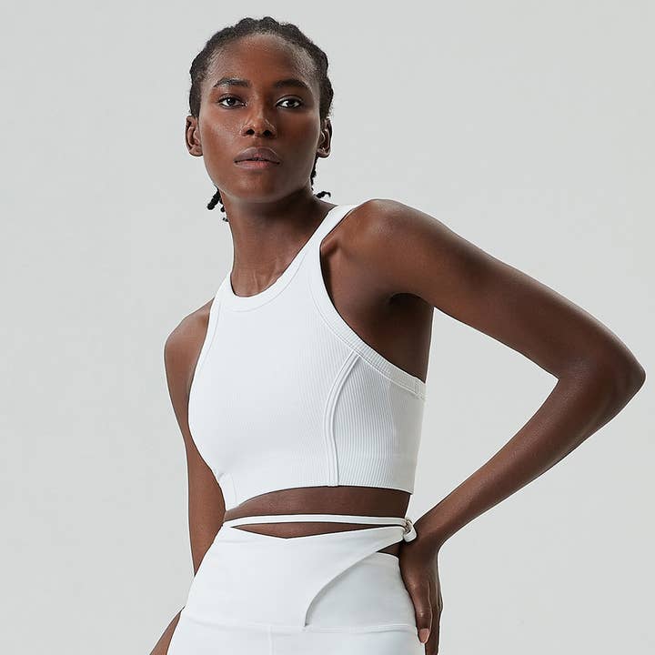 Sodalemon - Wholesale Sports bra – Women's - Women Yoga Solid Threaded High Support Fitness Sports Bra13