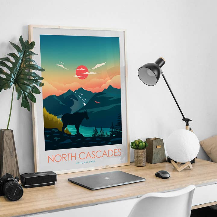 Studio Inception – wholesale Art print – North Cascades National Park Minimalist Print2