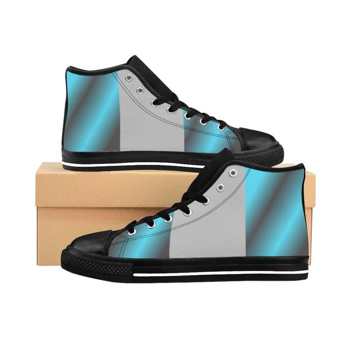 Men's High-Top Sneakers Turquoise Gary for wholesale by E.O.U. Ready Wear