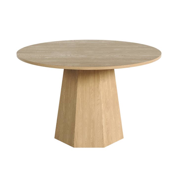 Ronde Scandinavische eettafel eikenlook 4-6 personen 120 x 120 cm NEXUSMOMENT voor wholesale door Urban Meuble