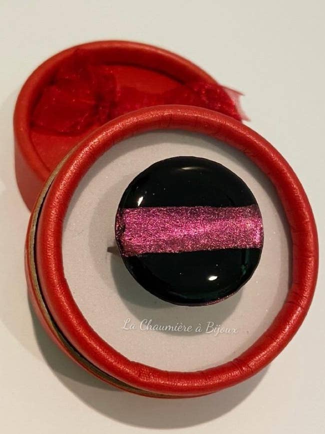 925 silver ring - purple band for wholesale by La Chaumière à Bijoux