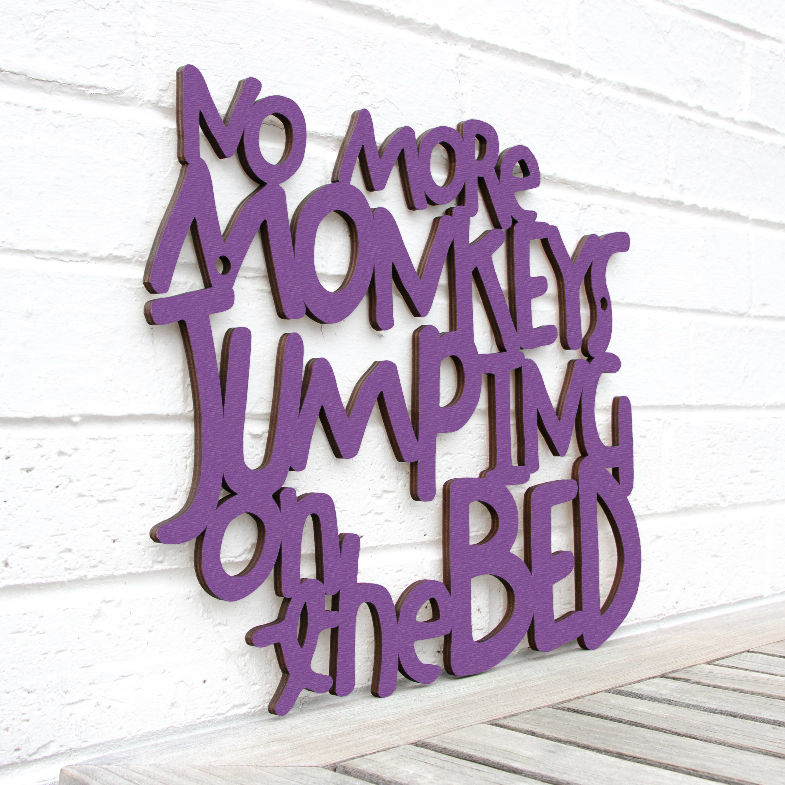 Spunky Fluff - Wholesale Wall Decor - Kids & Baby - No More Monkeys Jumping On The Bed, Kids Playroom Wall Art1