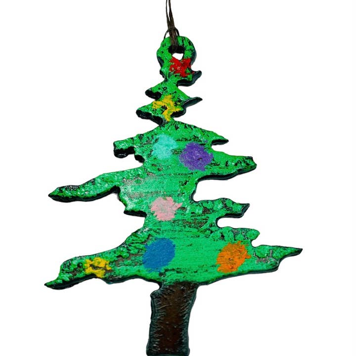 Adornos para árbol de Navidad, mini adorno de metal, verde ecológico para venta al por mayor de Whimsies