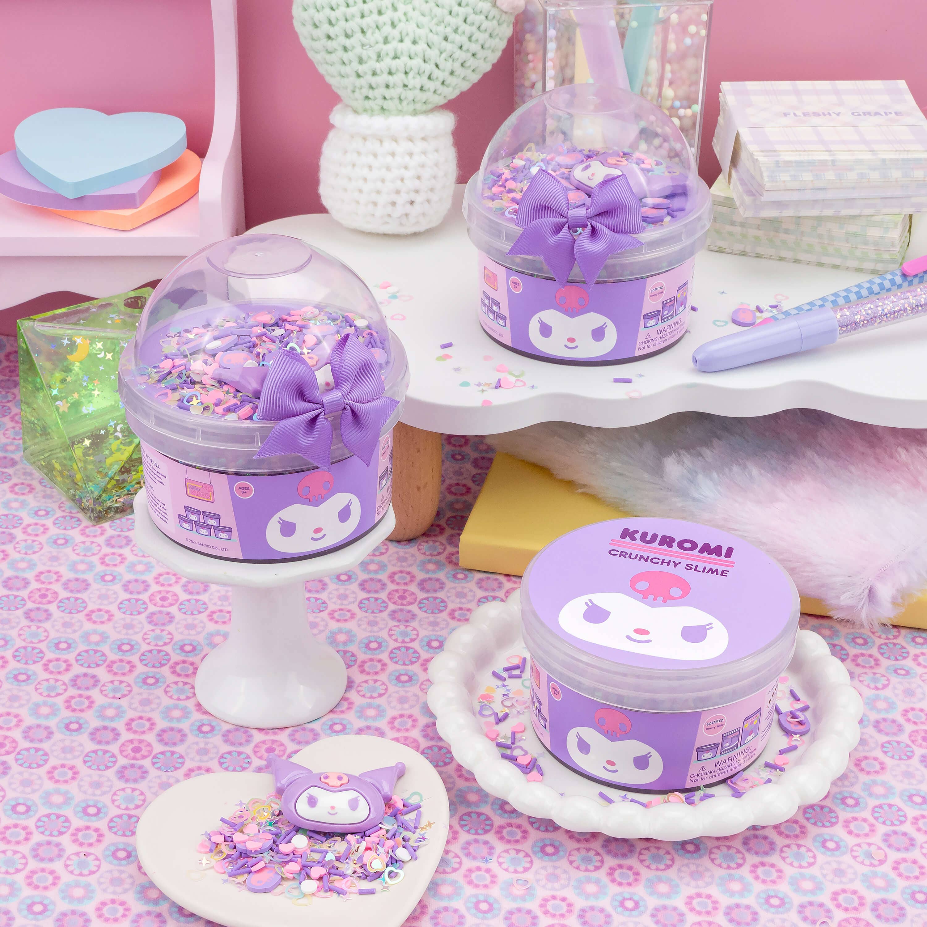 Kawaii Slime Company - Wholesale Putty/Slime - Kids - Kuromi™ Crunchy Slime (4pcs/case)2