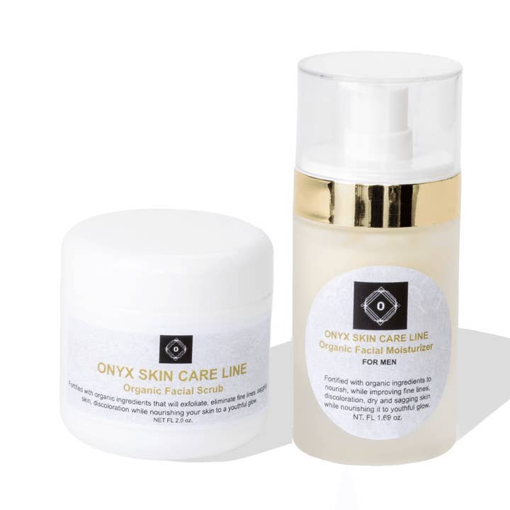 Anti-Akne Organisches Zwei-Schritte-System Gesichtspeeling und Feuchtigkeitscreme - Für MÄNNER für den Großhandel von Onyx Skin Care Line