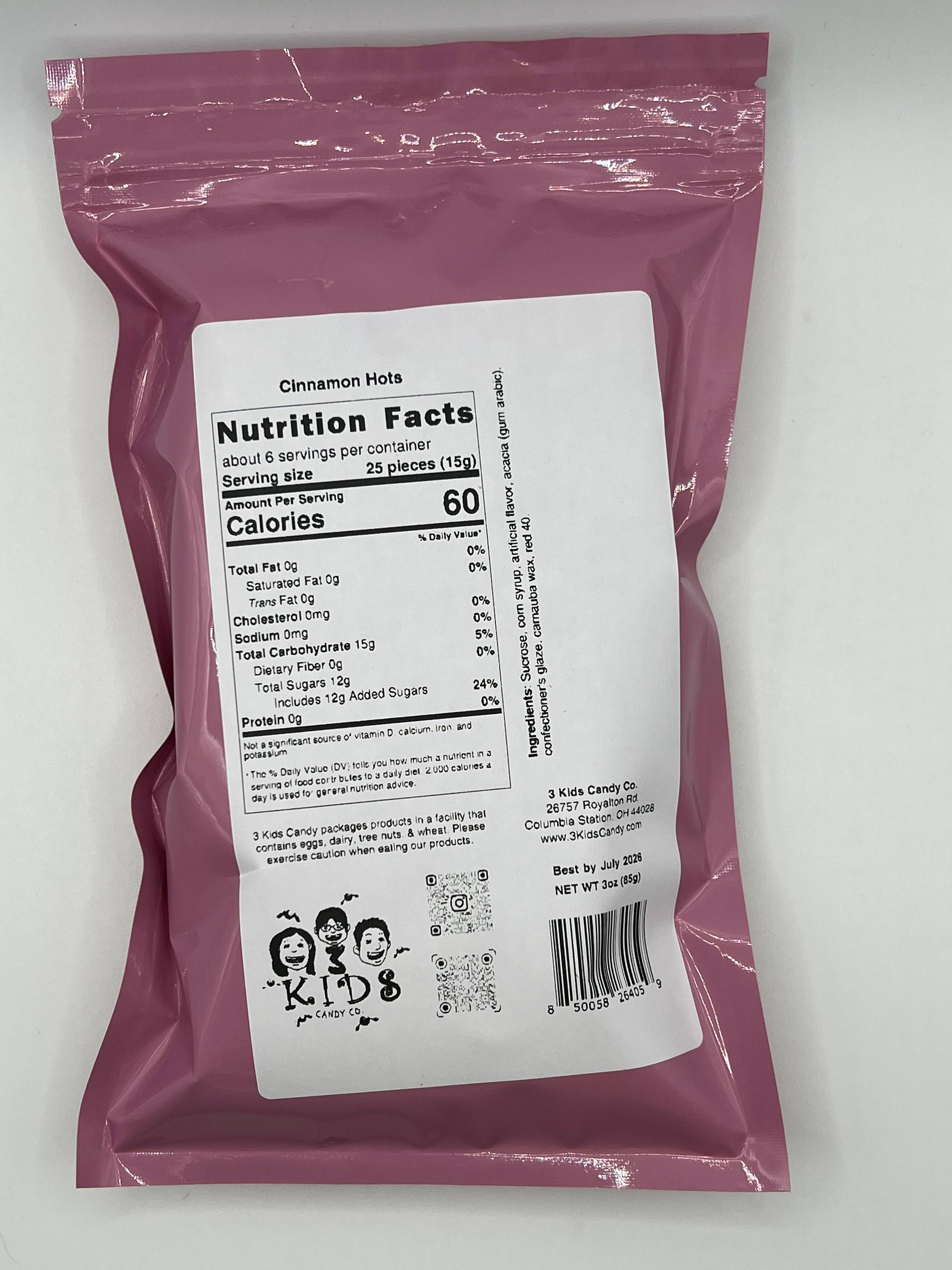 3 Kids Candy LLC - Wholesale Hard Candy -  Freeze Dried Cinnamon Hots 2